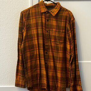 Grayers Plaid Flannel Shirt – Mustard / Rust – Men’s M